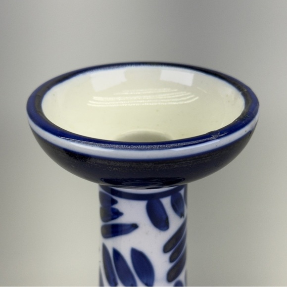 Vintage Blue and White Dansk Candleholders - Picture 6 of 10